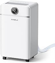 CHIVALZ Luftentfeuchter Elektrisch 12L/24h,Leiser, Hellweiß
