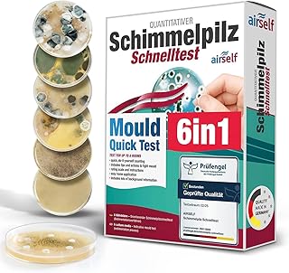 Schimmeltest für zu Hause – Schimmelpilz Test für bis zu 6 Räume – Schimmelpilz Schnelltest zu…
